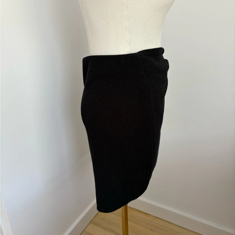 Kendall & Kylie Black Midi Wrap Skirt